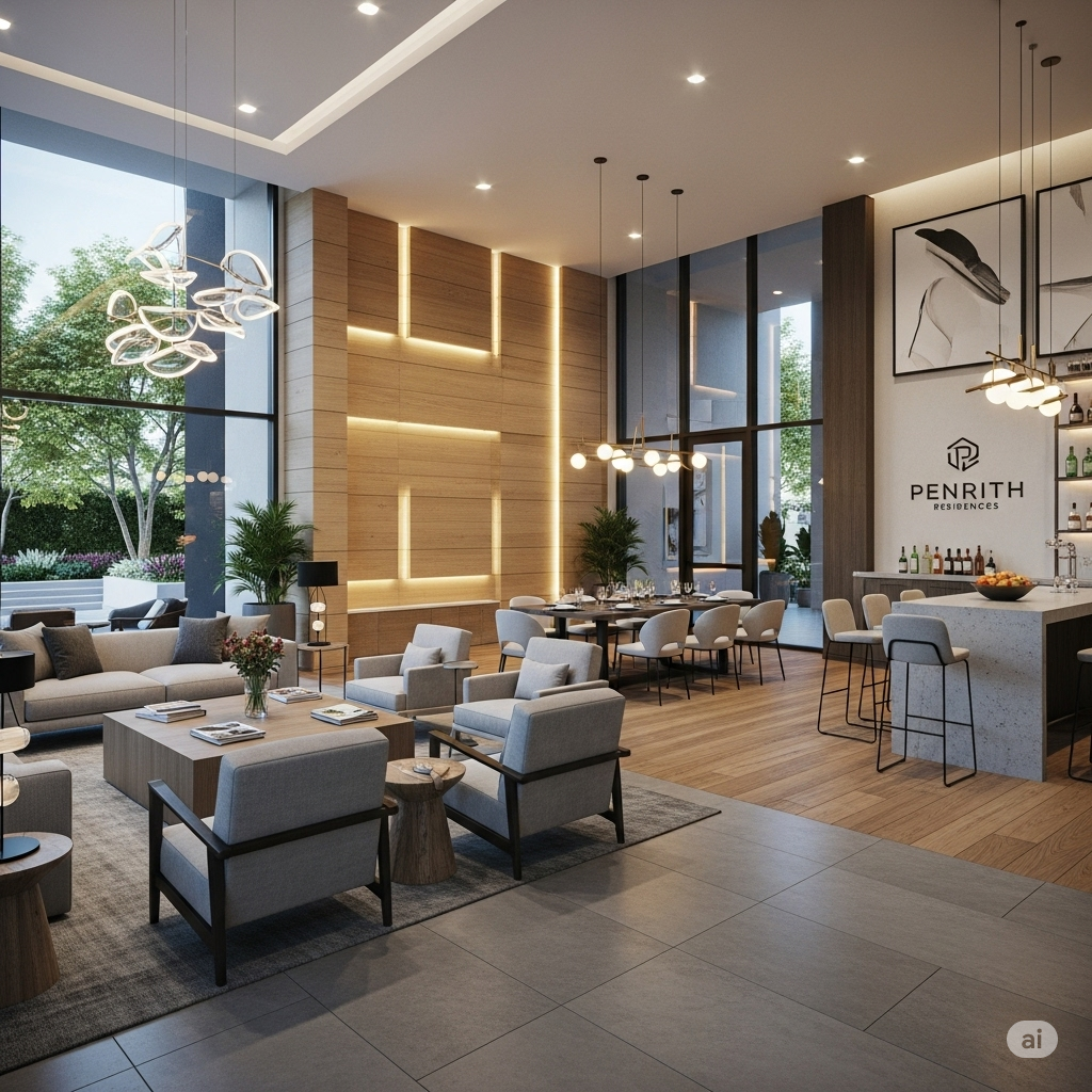 Grand clubhouse with elegant social spaces and luxury amenities